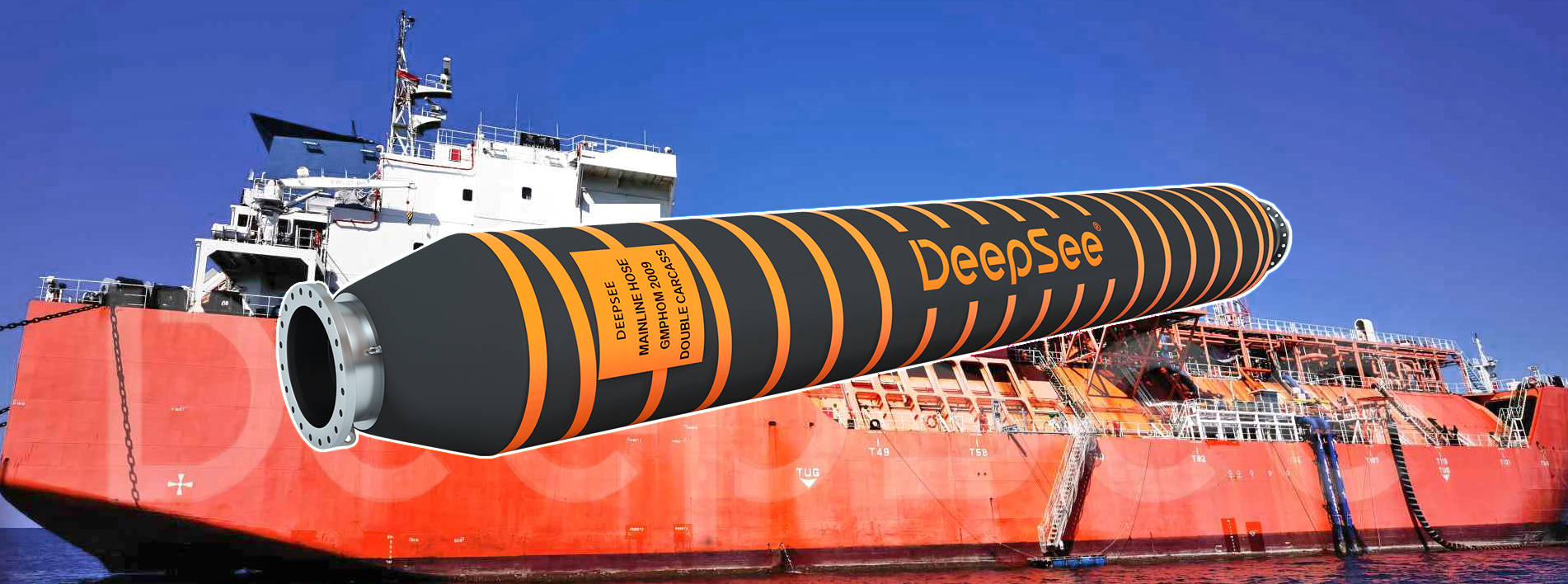 DeepSee floating mainline hose and offshore oil tanker