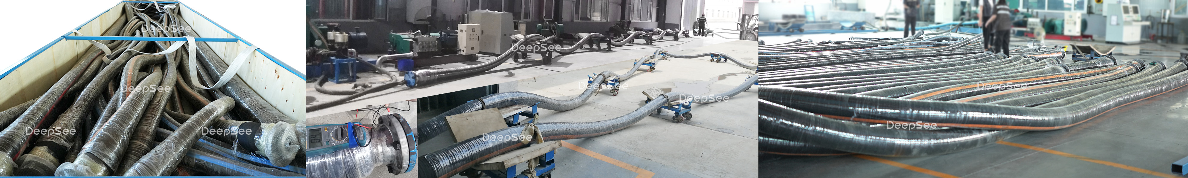 A large number of long dock hoses - DeepSee