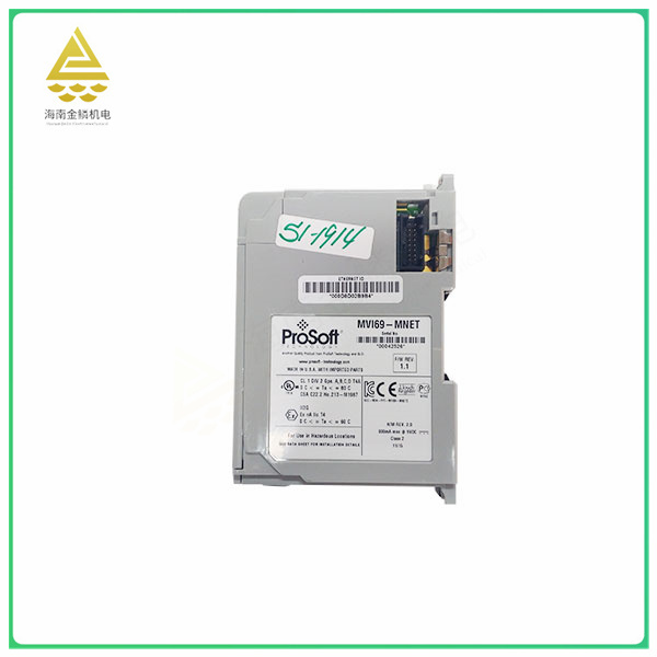 MVI69-MNET   PLC module   It can meet the application requirements of high real-time requirements