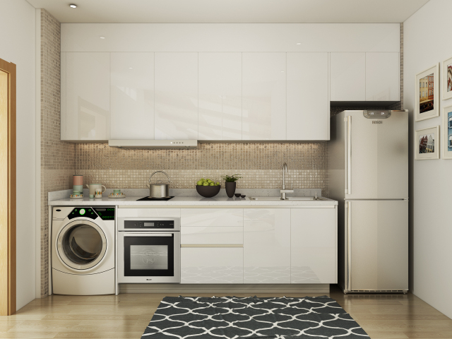 Apartment Kitchen Cabinet Liner Kitchen OPTA24-AT005