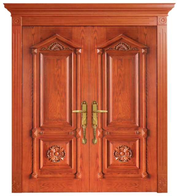 Villa Door Solid Wood with Veneer Finish OPTA24-WD001