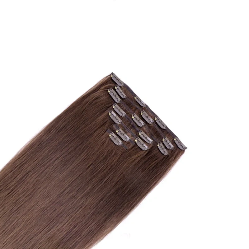 Clip In Human Hair Extensions Straight Remy Hair Natural Black to Light Brown Honey Ombre Hair Extensions With Clips 120G