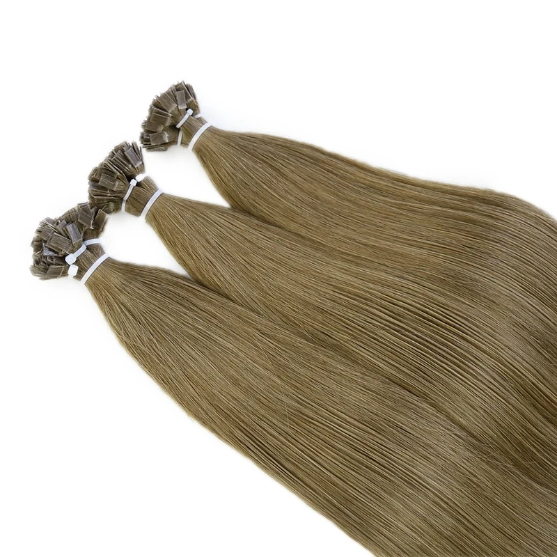 Flat Tip Hair Extensions Remy 100% Human Hairpieces Straight Keratin Tip Hair Extensions For Salon Pre Bonded Hairwigs