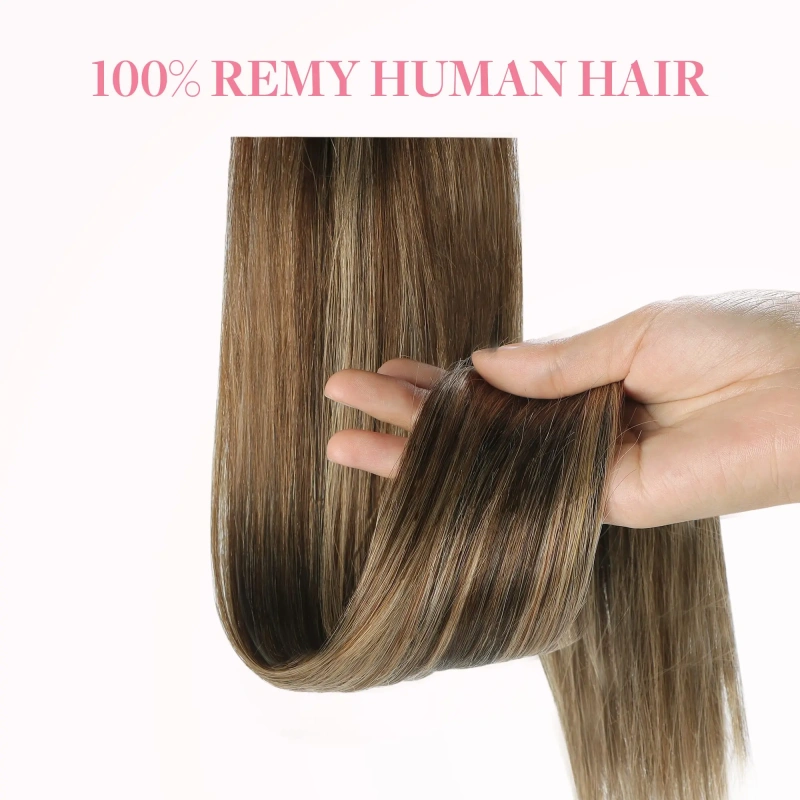 Ponytail Human Hair Wrap Around Horsetail Straight 100% Remy Thick Human Hair Clip-in Ponytail Extensions For Women 75-90G