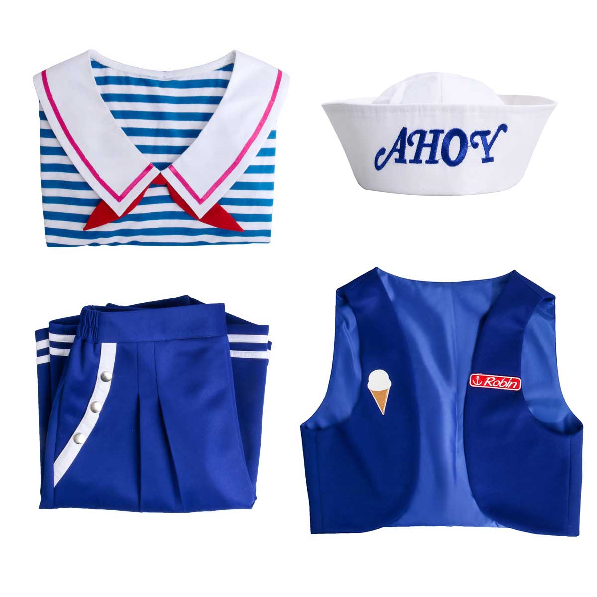 Stranger Things Season 3 Robin Scoops Ahoy Cosplay Costume For Adult
