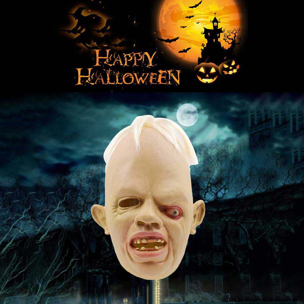 Takerlama Halloween Horror Scary Halloween Face Mask Squinting Eye Shape