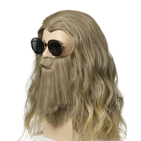 Long Blonde Wig Fat Thor Endgame Wig Men Halloween Cosplay Hair Wigs
