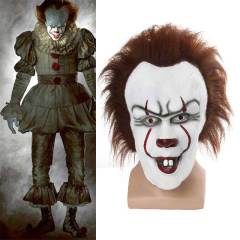 Stephen King's Halloween Cosplay Mask With Wig It Chapter 2 Pennywise Clown Props In Stock Takerlama