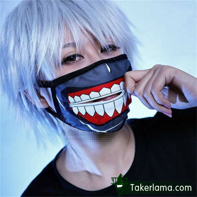 Kaneki Ken Face Masks Zipper Cycling Anti-Dust Anime Tokyo Ghoul Cosplay Mask