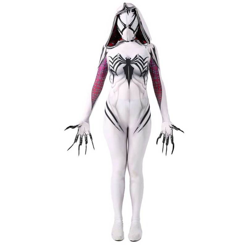 Anti-Gwenom Cosplay Costume Gwen Stacy Venom Zentai Suit Kids Adults