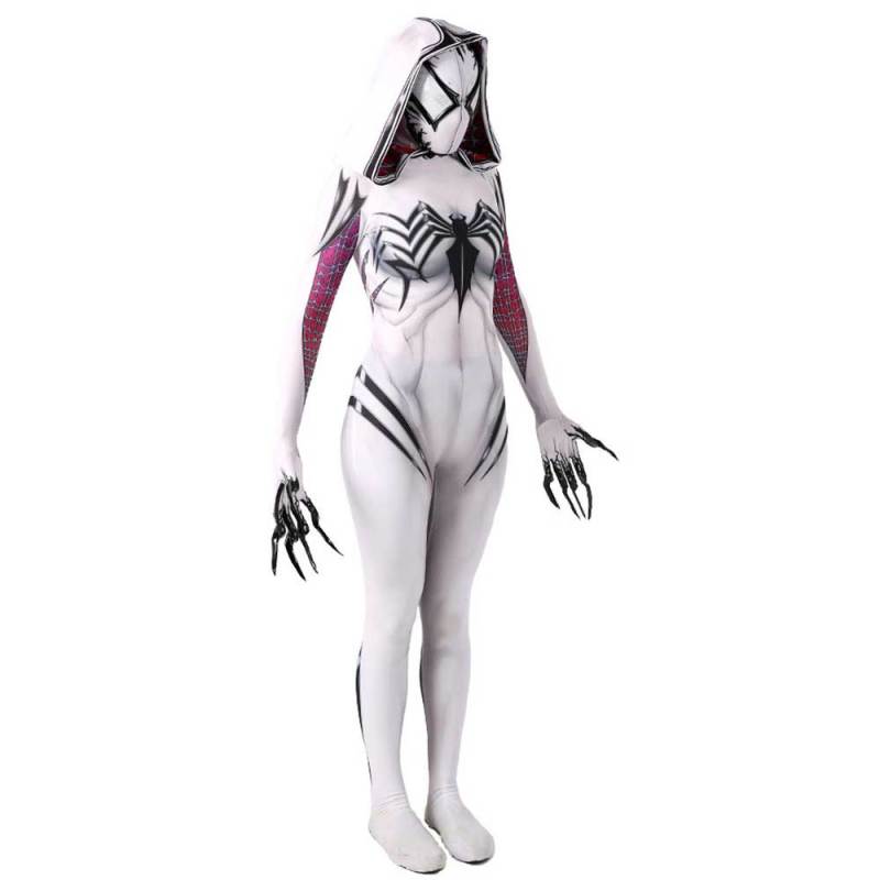 Anti-Gwenom Cosplay Costume Gwen Stacy Venom Zentai Suit Kids Adults