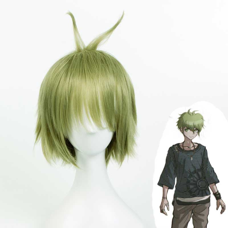 Anime Danganronpa V3 Amami Rantarou Green Cosplay Wig Killing Harmony Costume Props