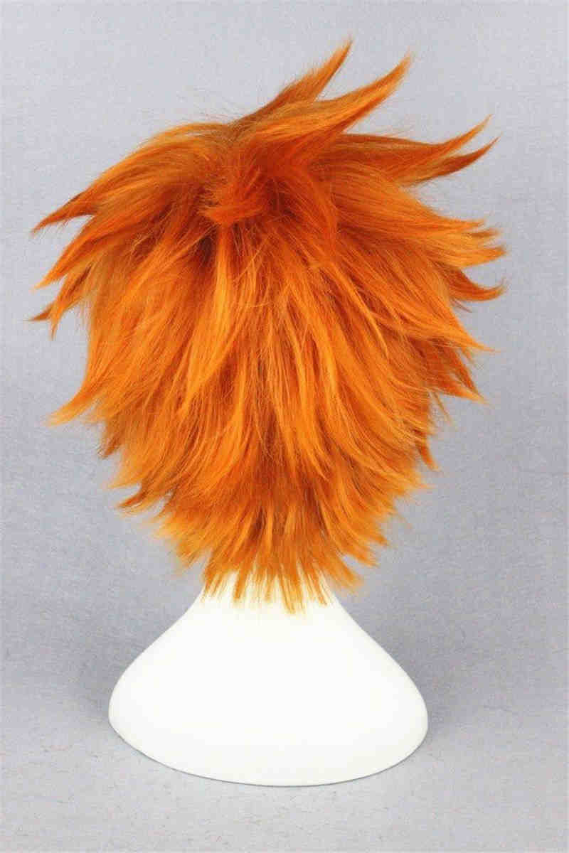 Anime Haikyuu Hinata Shoyo Halloween Costume Cosplay Wig Synthetic Hair -Takerlama