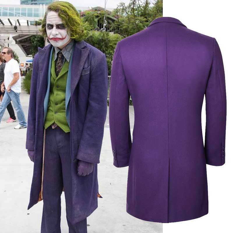 Heath Ledger Joker Purple Cosplay Suit Batman The Dark Knight Halloween Costume In Stock Takerlama