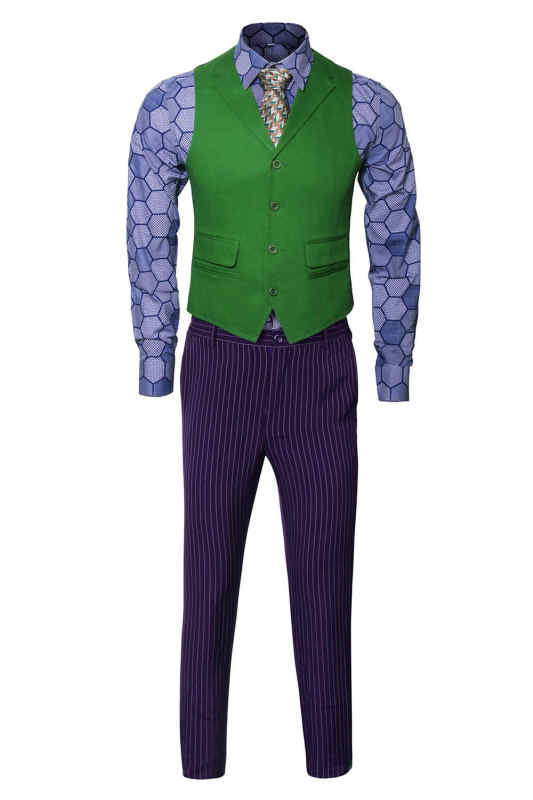 Heath Ledger Joker Halloween Costume Batman Dark Knight Rise Purple Outfits In Stock Takerlama