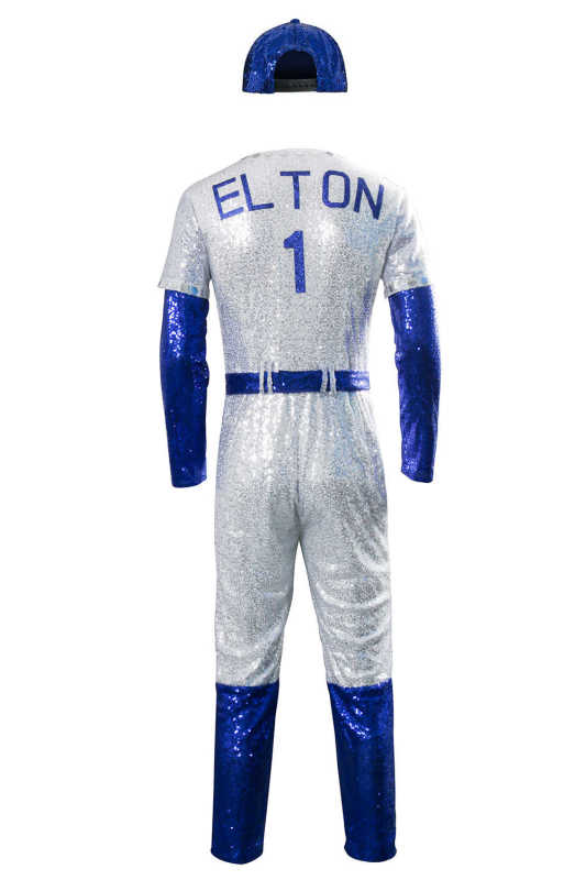 Rocketman Elton John Cosplay Dodgers Baseball Jumpsuit Men Costume （Ready To Ship）
