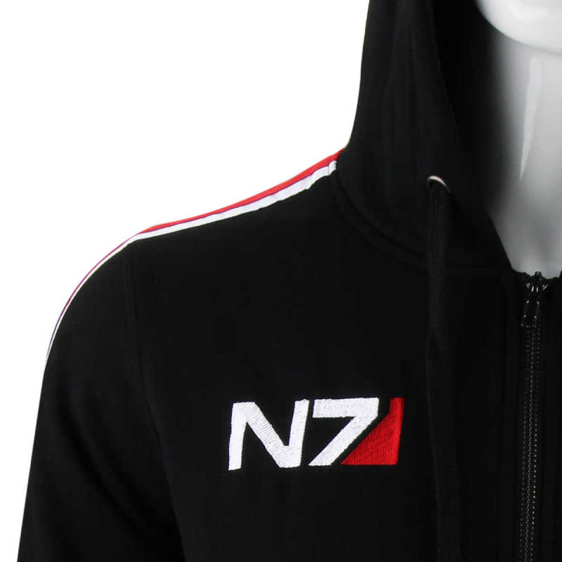 Mass Effect 3 N7 Paragon Men's Zip-Up Hoodie Sweatshirt In Stock Takerlama
