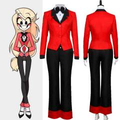 Anime Hazbin Hotel Charlie Morningstar Red Cosplay Costume Charlotte Magne Uniform