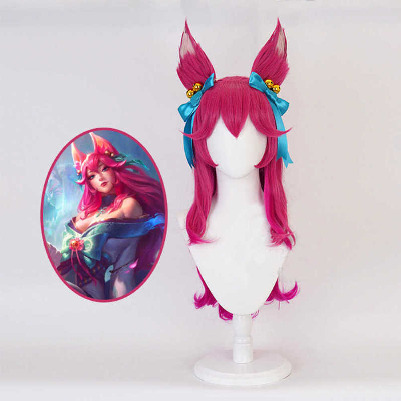 Game League of Legends Spirit Blossom Ahri Cosplay Wig Hair-Takerlama