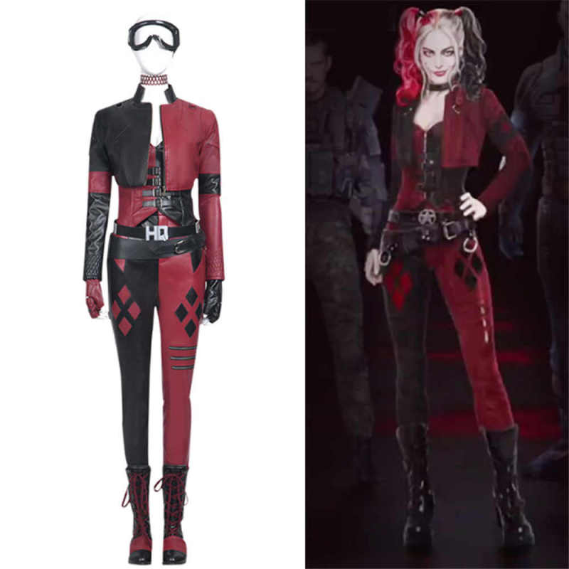 Harley Quinn Halloween Costume Leather Jacket Vest Gloves Pants The Suicide Squad 2 No Boots L XL 2XL In Stock Takerlama