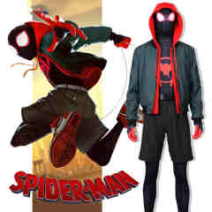 Spider-Man Into the Spider-Verse Miles Morales Cosplay Costumes Male  Takerlama