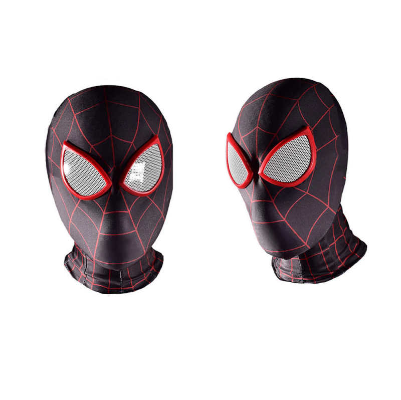 Miles Morales Costume PS5 Marvel's Spider-Man The End Suit Mask Adult Kids