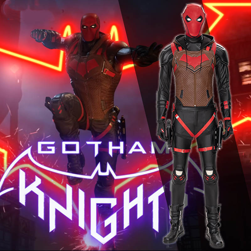 Game Gotham Knights Red Hood Jason Todd Cosplay Costume Mask Takerlama