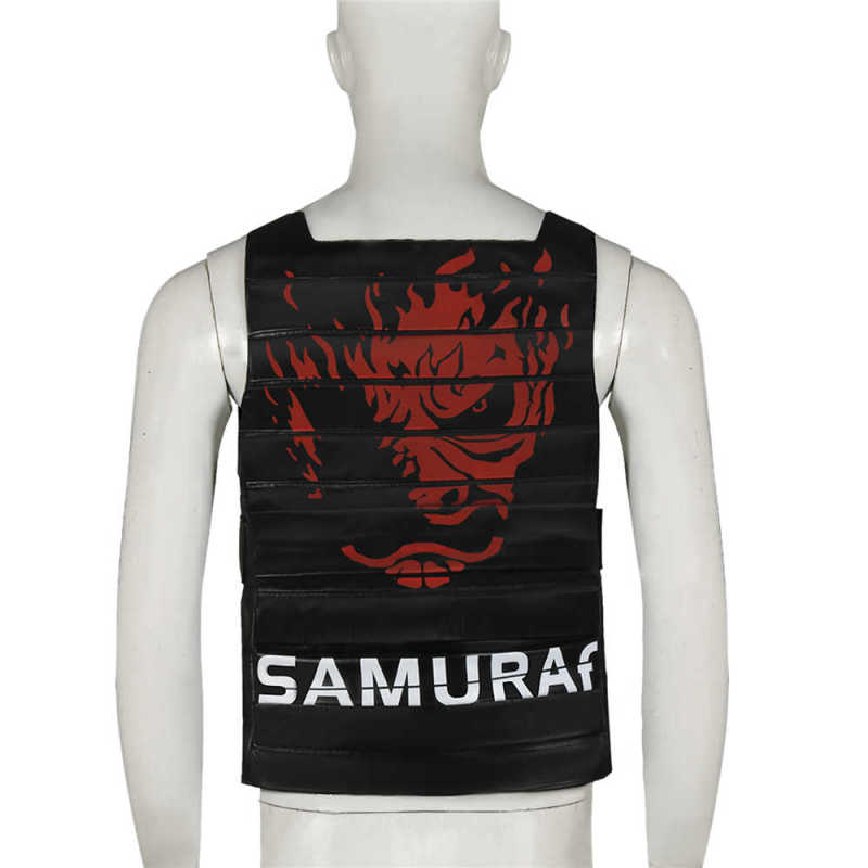 Cyberpunk 2077 Johnny Silverhand Samurai Cosplay Costume Waistcoat