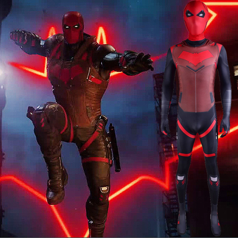 Game Gotham Knights Red Hood Jason Todd Body Suit Cosplay Costume