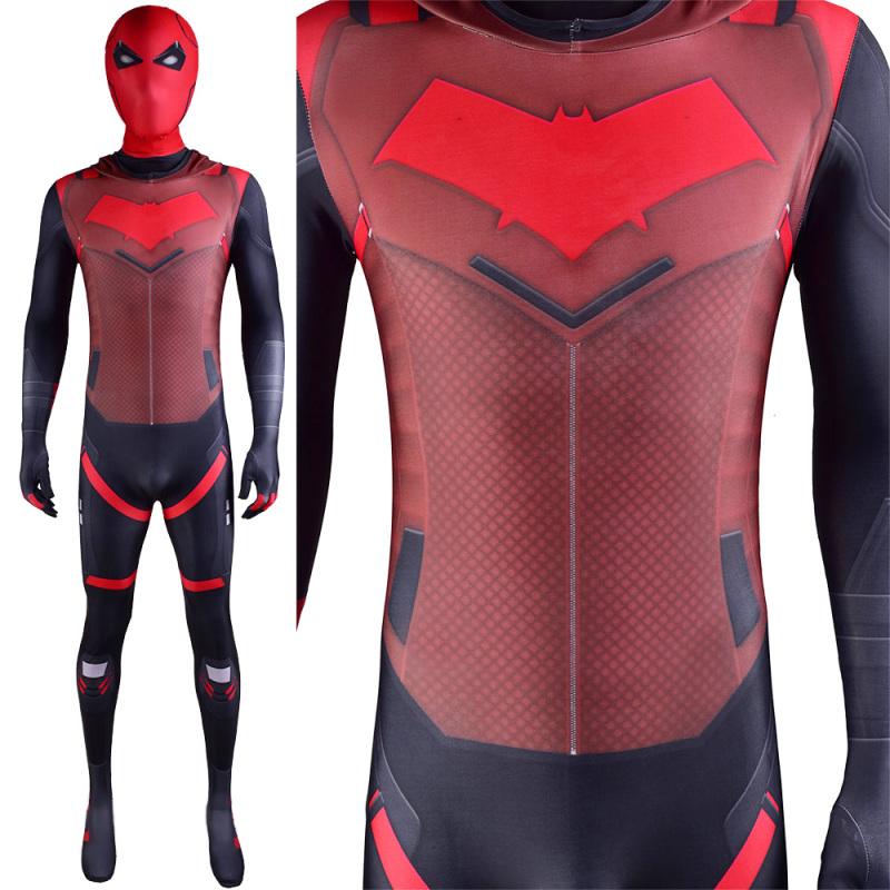 Game Gotham Knights Red Hood Jason Todd Body Suit Cosplay Costume