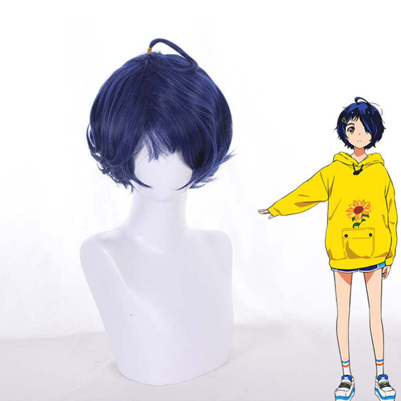 Deluxe Wonder Egg Priority Ohto Ai Cosplay Wig Blue Short Hair (Ready To Ship)