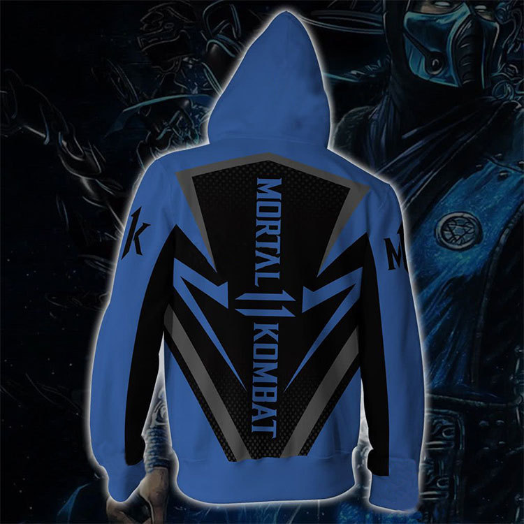 Mortal Kombat 11 Sub-Zero Kuai Liang 3D Printed Hoodie Blue