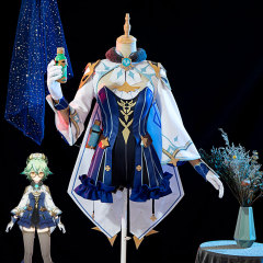 Genshin Impact Sucrose Cosplay Costume with Hat