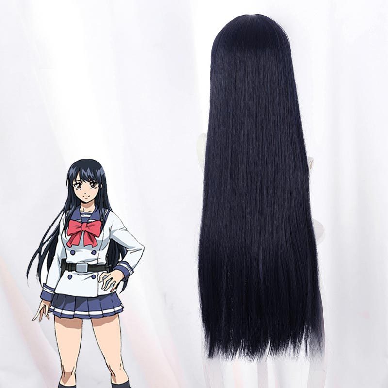 High-Rise Invasion Yuri Honjo Cosplay Wig Dark Blue