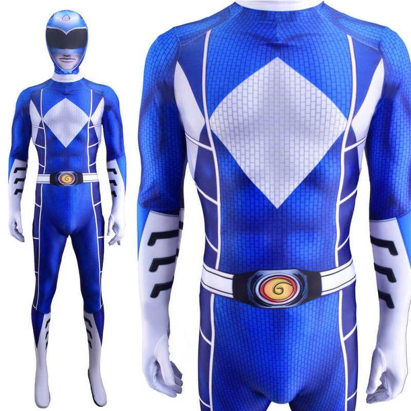 Power Rangers Blue Ranger Billy Cranston Cosplay Costume Adult Kids
