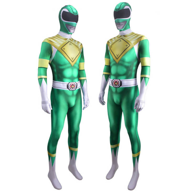 Power Rangers Green Ranger Tommy Oliver Cosplay Costume Adult Kids