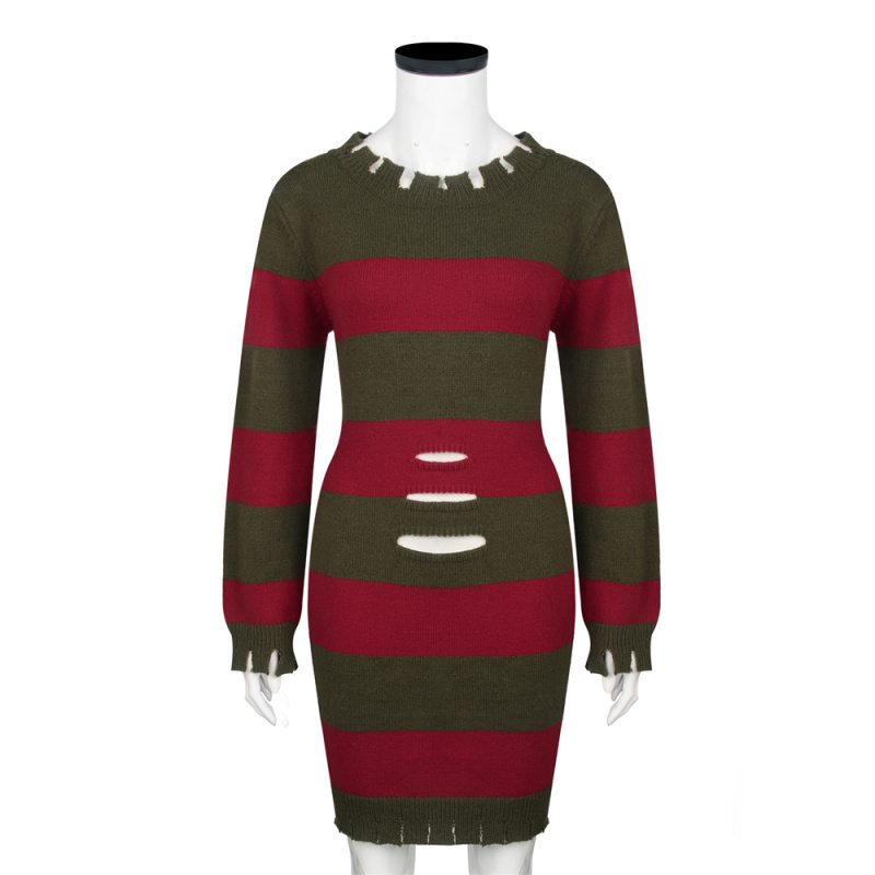 Freddy Krueger Sweater A Nightmare on Elm Street Female Halloween Cosplay Costume Takerlama (Ready to Ship)