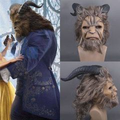 Beauty and the Beast Mask Adam Prince Cosplay Costume Wig Props