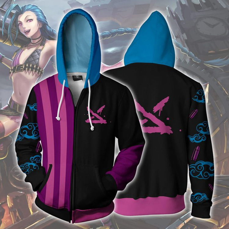 League of Legends LOL The Loose Cannon Jinx Cosplay Hoodie