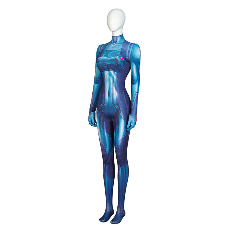 Metroid Dread Samus Aran Zero Suit Blue Cosplay Costume L In Stock Takerlama
