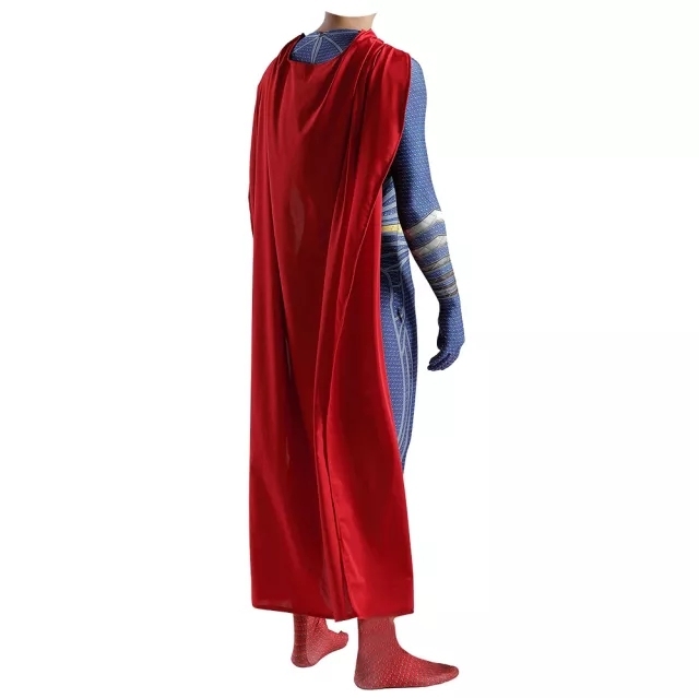 Man of Steel 2 Superman Clark Kent Costume Jumpsuit With Cloak
