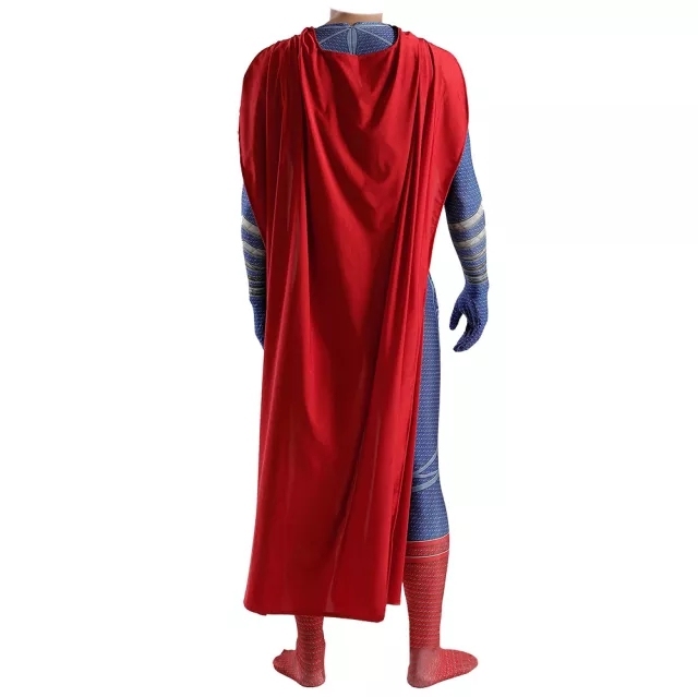 Man of Steel 2 Superman Clark Kent Costume Jumpsuit With Cloak