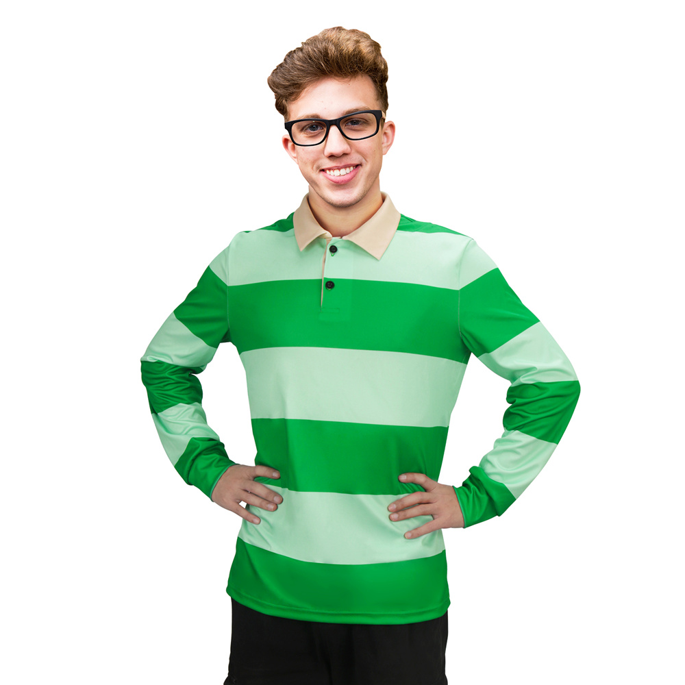 Steve Green Striped Shirt  Blue's Clues & You Cosplay Costume Adult Gift-Takerlama