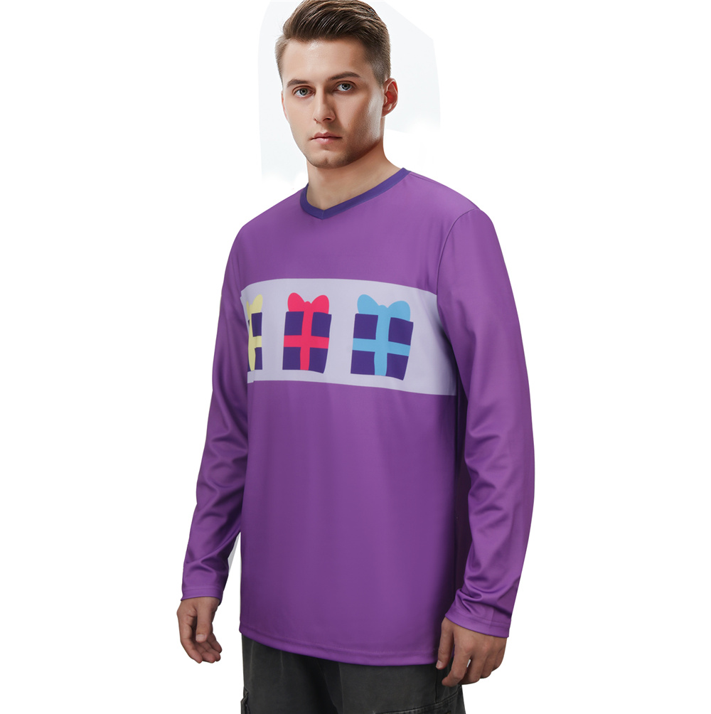 Joe Purple Shirt Blue's Clues & You Cosplay Costume Adult Men Gift-Takerlama