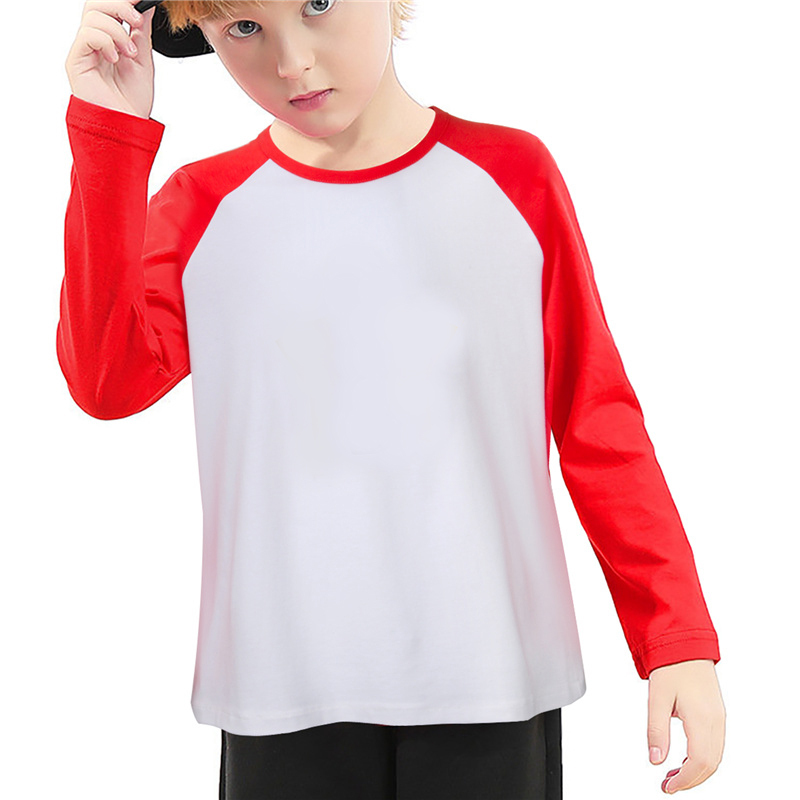 NIHONCOS Children Tops Scoop Neck Hoodie Boys Raglan Long Sleeves Tees Spring Autumn Sweatshirt Casual Sportswear