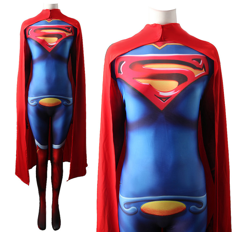 Supergirl Costume Man of Steel Kara Danvers Kara Zor-El Cosplay Bodysuit Women Kids