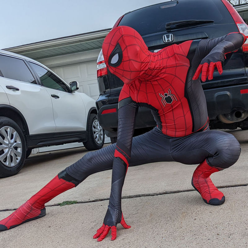 Spiderman Far From Home Costume Tom Holland Superhero Peter Parker Cosplay Jumpsuit