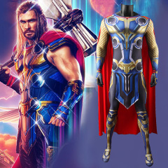Thor Oddison Halloween Costume Thor 4: Love and Thunder Cosplay Jumpsuit Cape Takerlama
