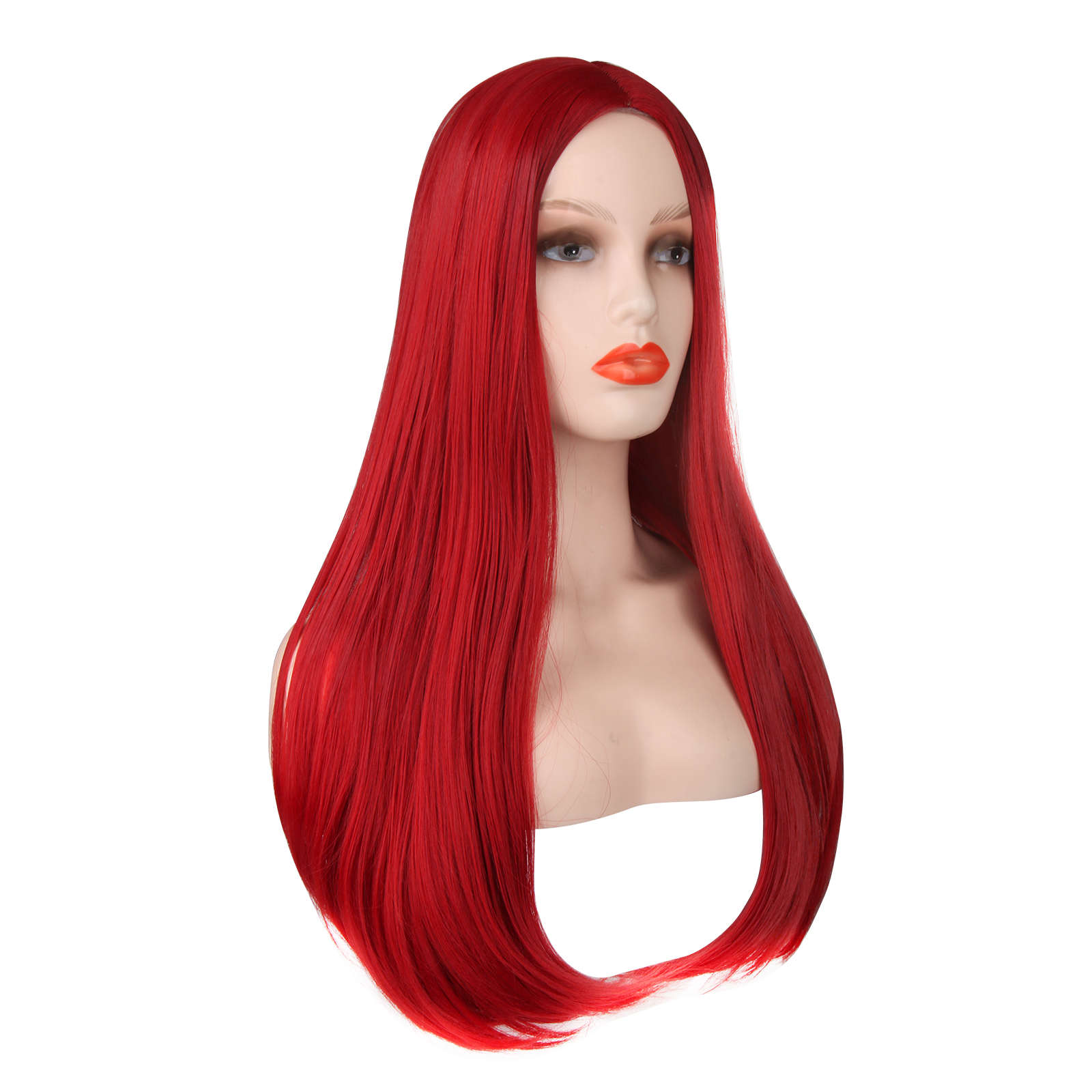 Game Sally Face Wig Halloween Sally Costume Straight Red Hair Takerlama