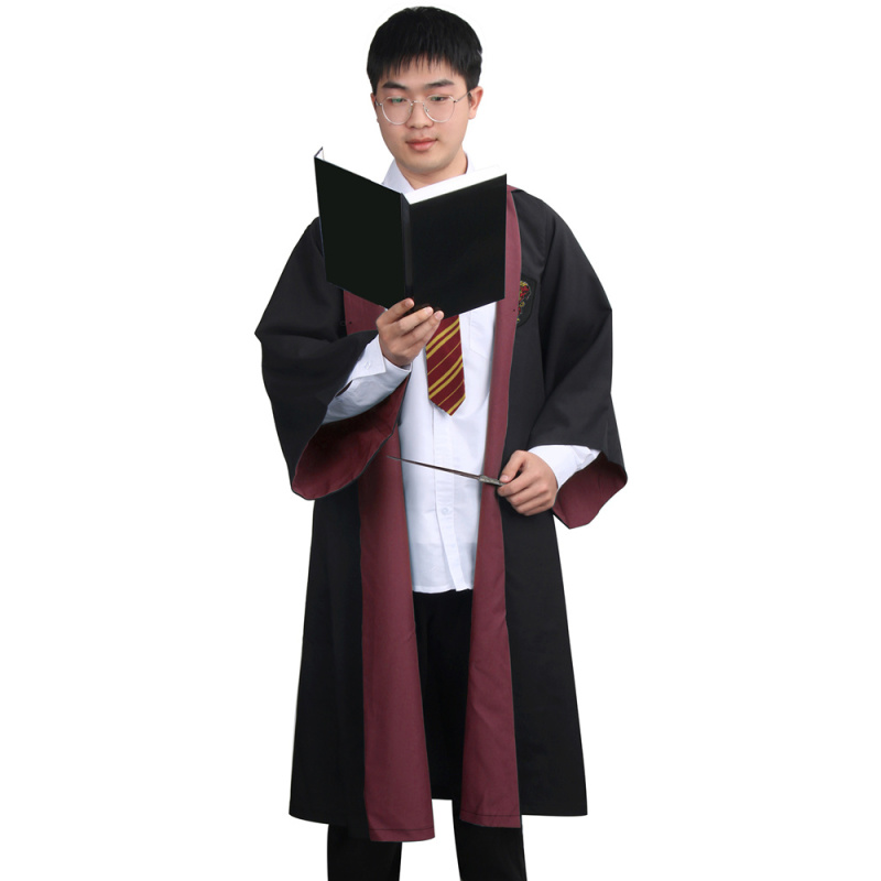 Kids Harry Potter Halloween Costume Hogwarts Gryffindor Hufflepuff Ravenclaw Slytherin Robe with Tie (without shirt) In Stock Takerlama